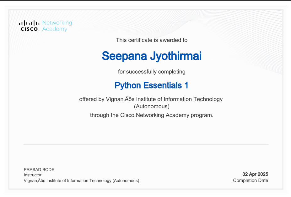 Python Certificate